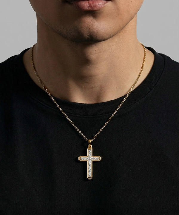 Link N Lock® Lab-grown Diamond Cross Pendant