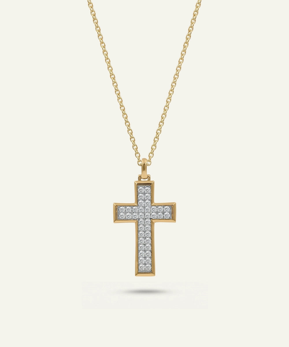 Link N Lock® Lab-grown Diamond Cross Pendant