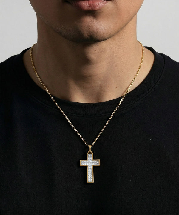 Link N Lock® Lab-grown Diamond Cross Pendant