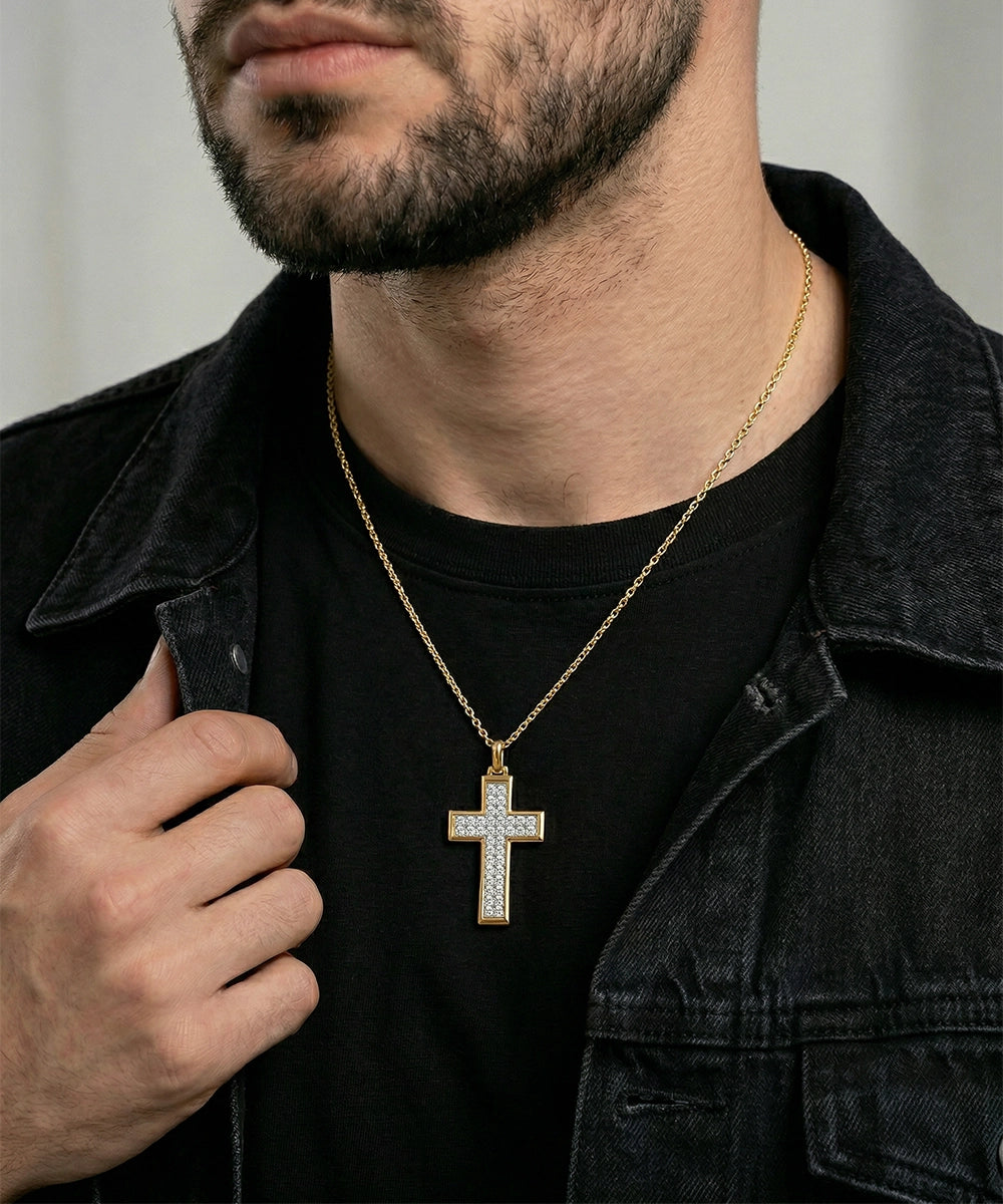 Link N Lock® Lab-grown Diamond Cross Pendant