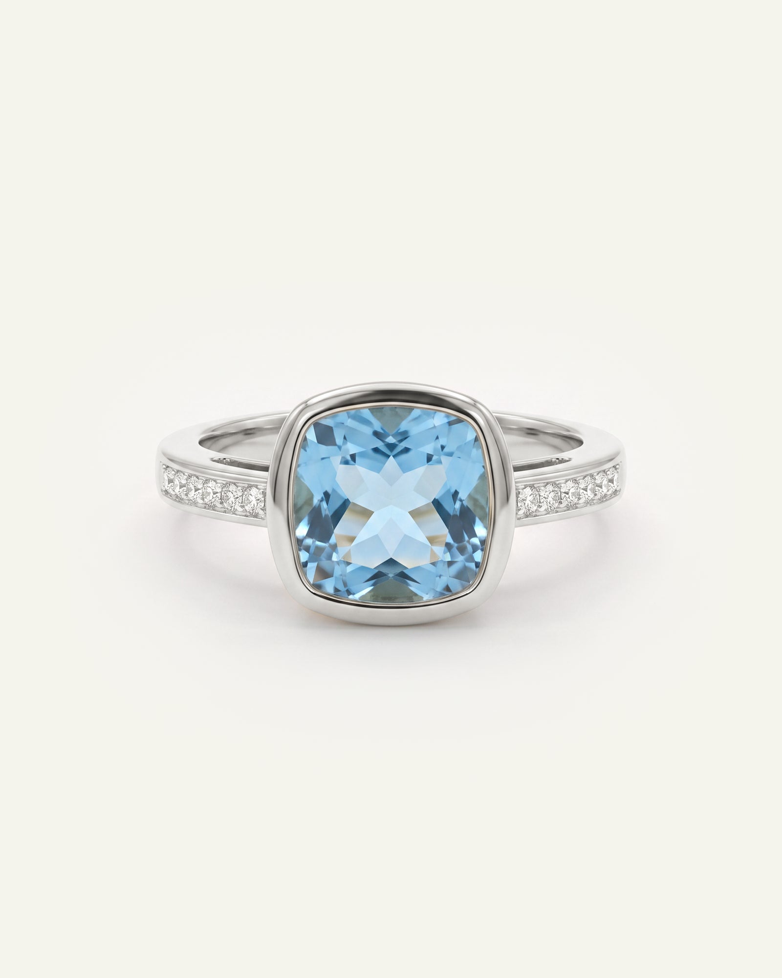 Love Spell® Blue Topaz & Lab-grown Diamond Ring