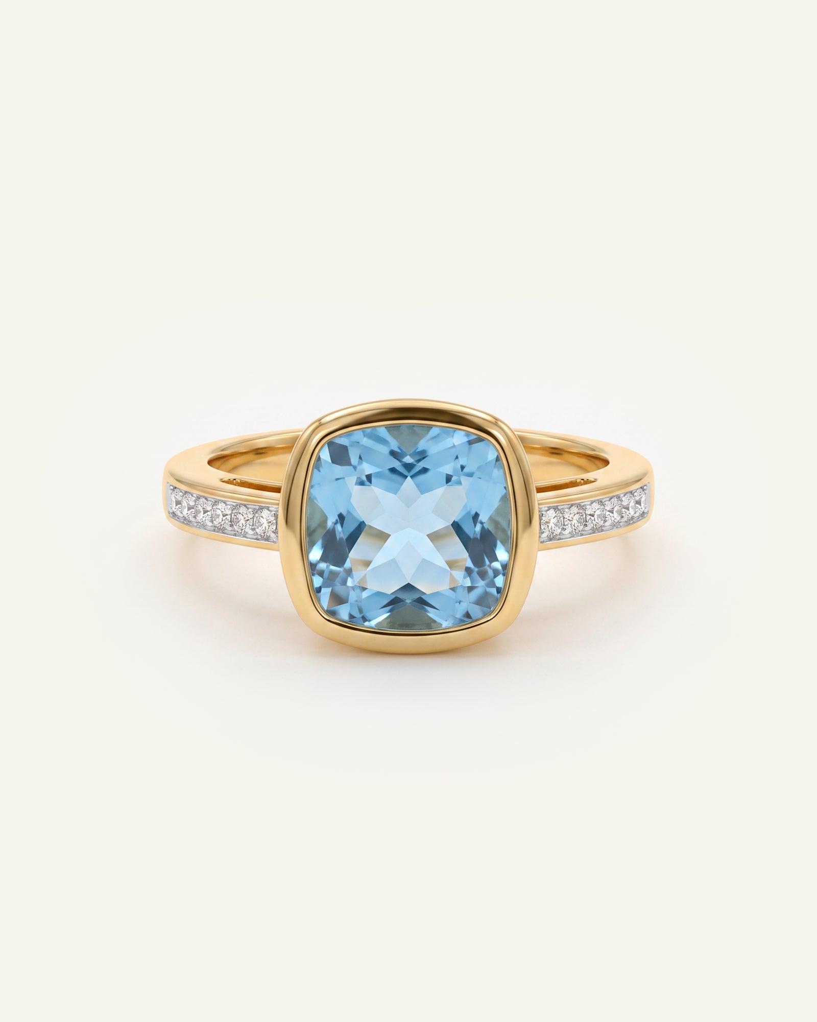 Love Spell® Blue Topaz & Lab-grown Diamond Ring