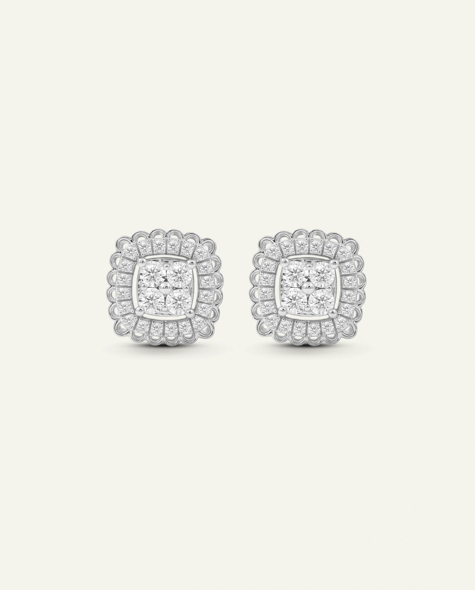 Love Spell® Lab-grown Diamond Halo Cluster Studs