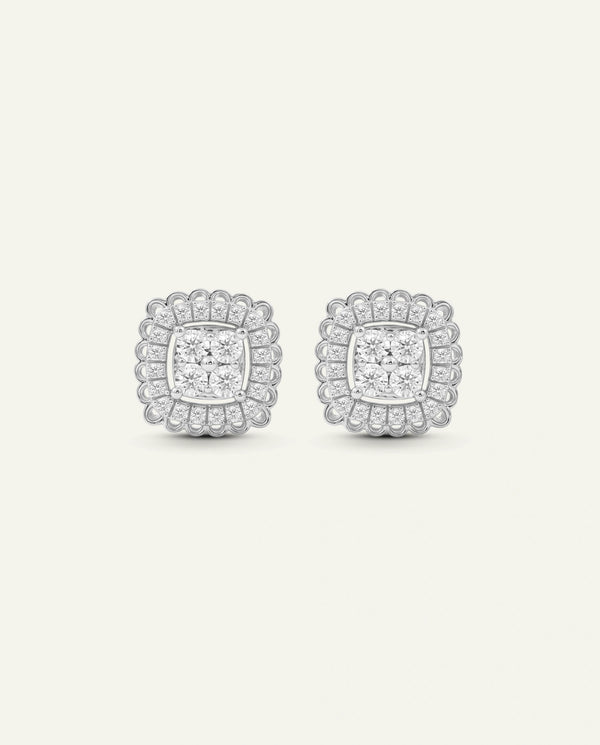 Love Spell® Lab-grown Diamond Halo Cluster Studs