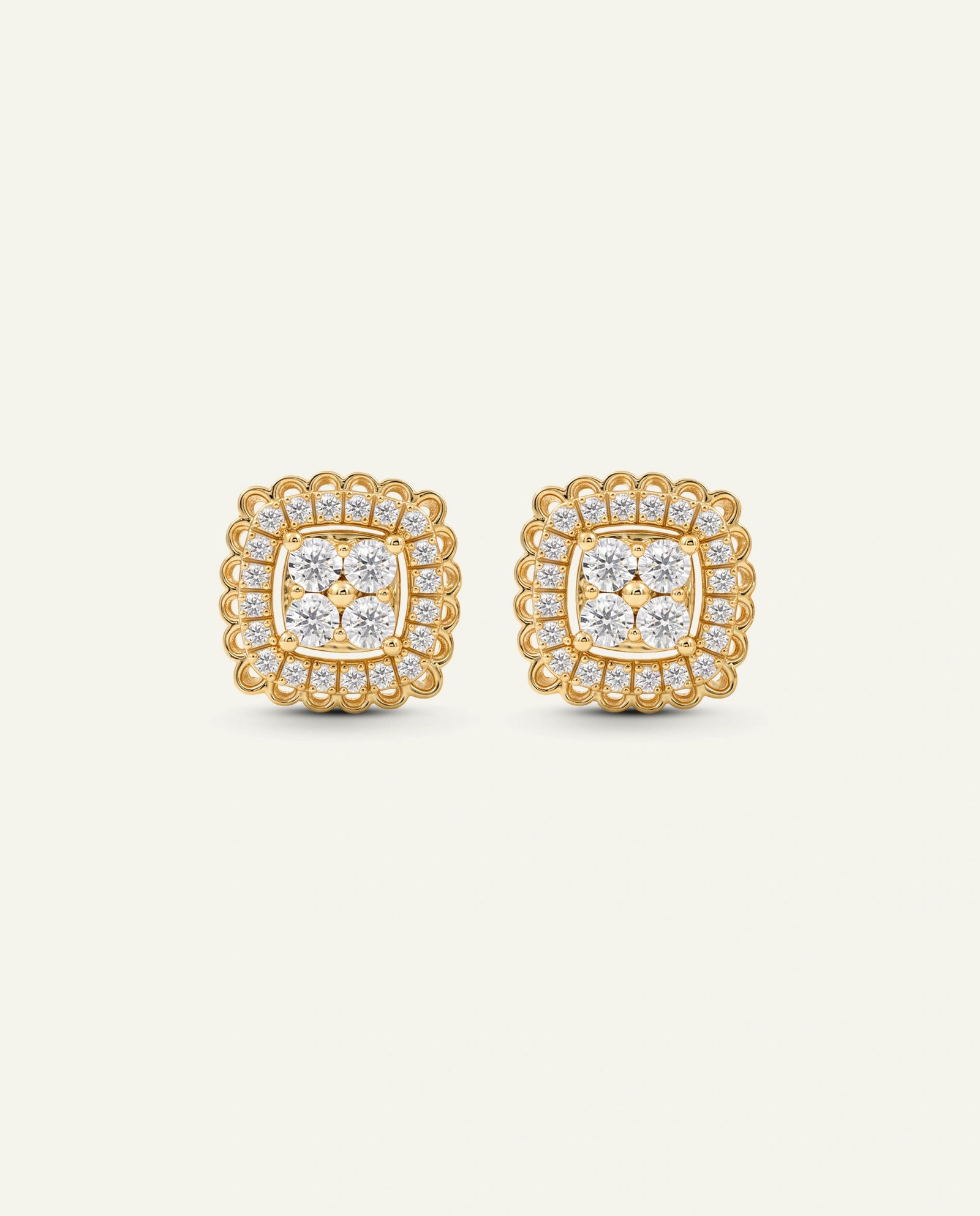 Love Spell® Lab-grown Diamond Halo Cluster Studs