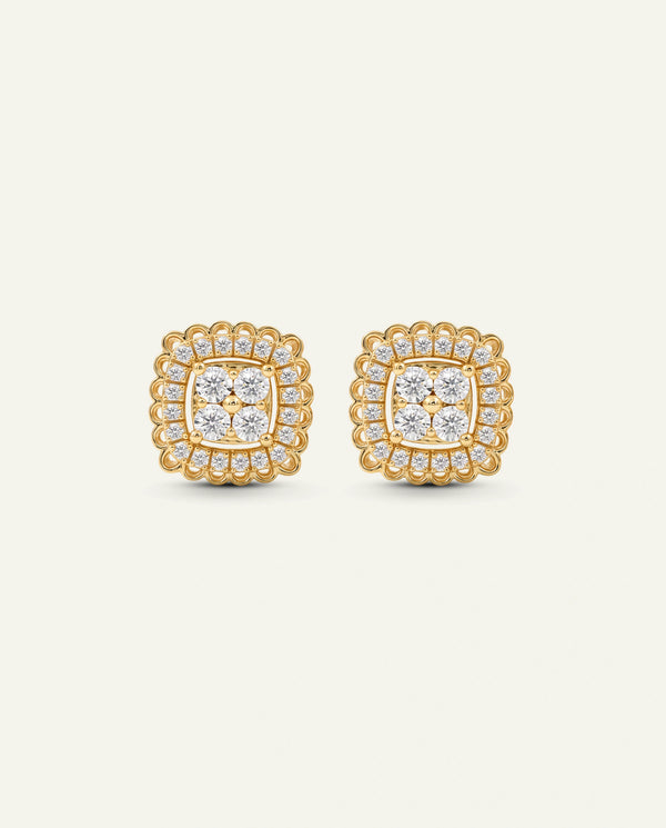 Love Spell® Lab-grown Diamond Halo Cluster Studs
