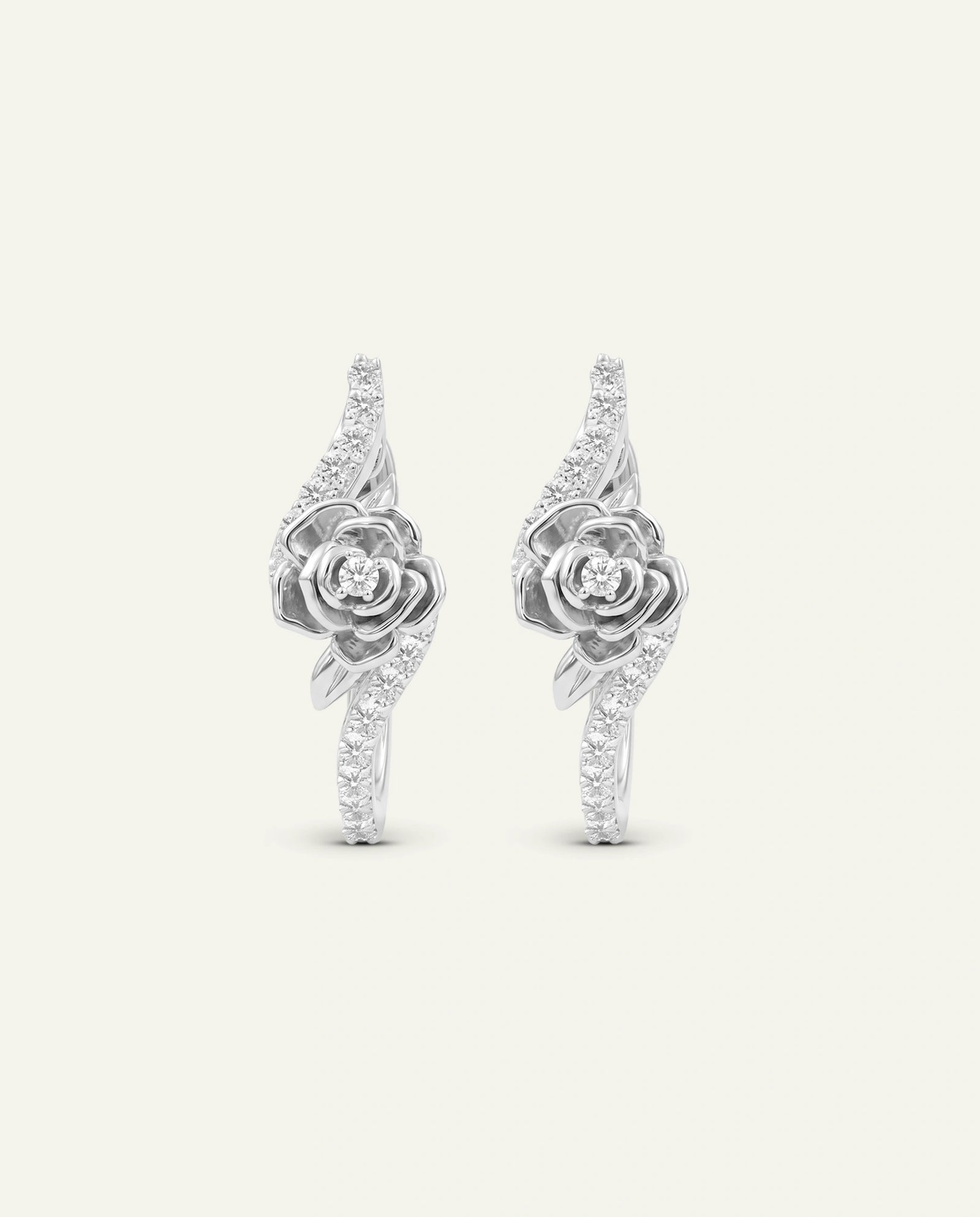 Love Spell® Lab-grown Diamond Flower Hoops