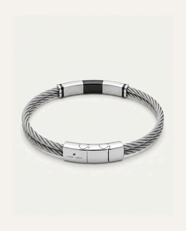 Link N Lock® Stainless Steel Cable Bracelet