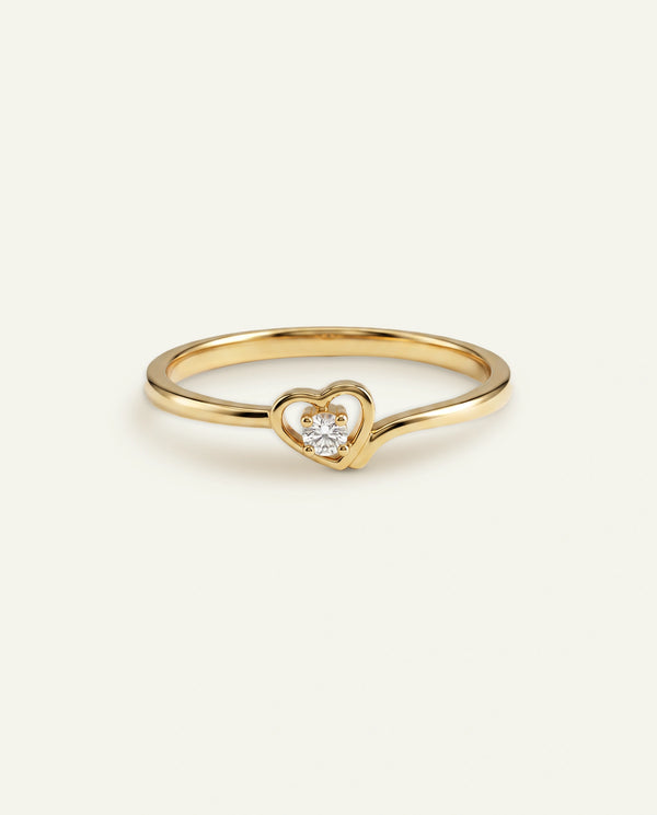 Eternal Vow Lab-grown Diamond Heart Promise Ring - 0.04 Ct. T.W.