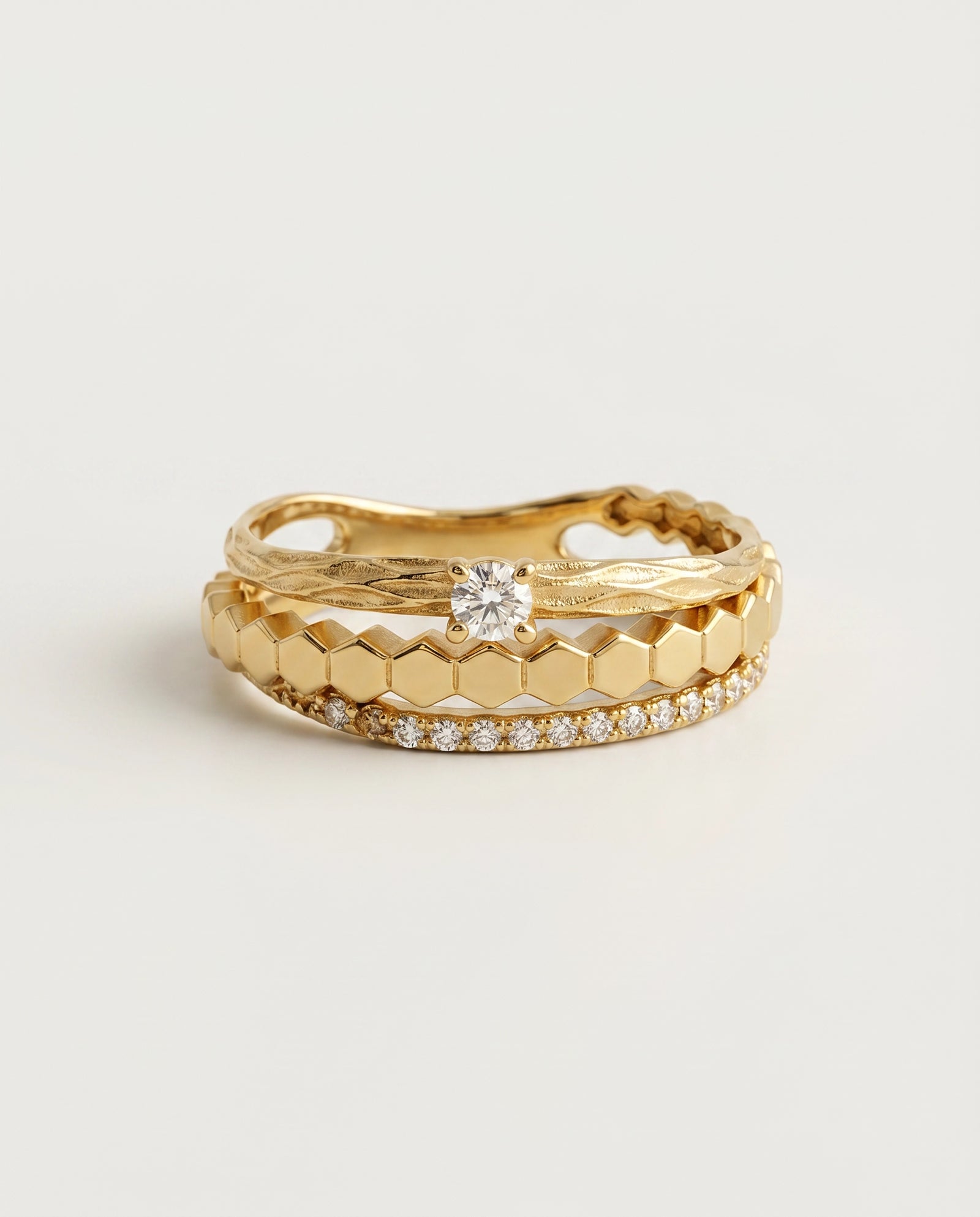 Eternal Vow Lab-grown Diamond Multi-Band Promise Ring - 0.15 Ct. T.W.