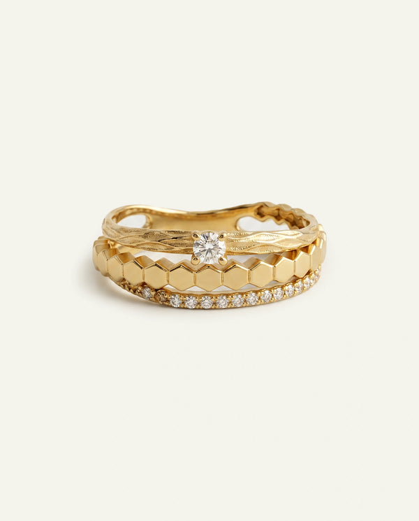 Eternal Vow Lab-grown Diamond Multi-Band Promise Ring - 0.15 Ct. T.W.