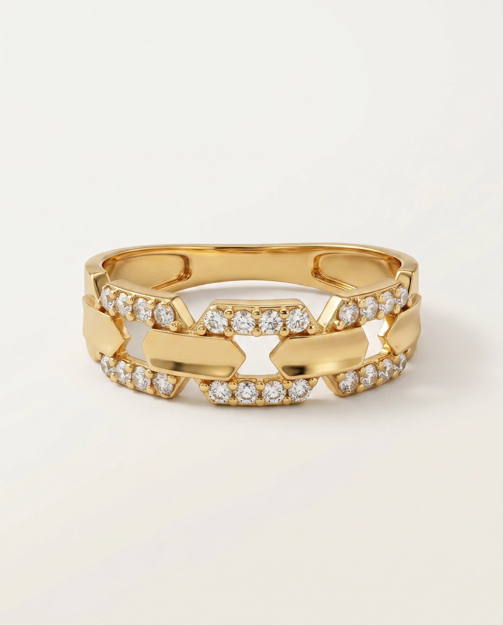 Bella by Ovani® Lab-grown Diamond Chain Link Band - 0.22 Ct. T.W.