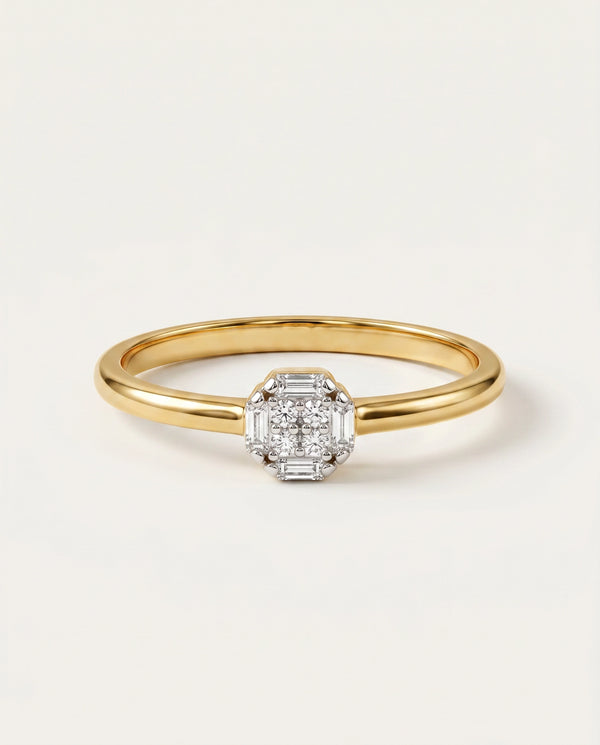 Eternal Vow Lab-grown Diamond Cluster Promise Ring - 0.10 Ct. T.W.
