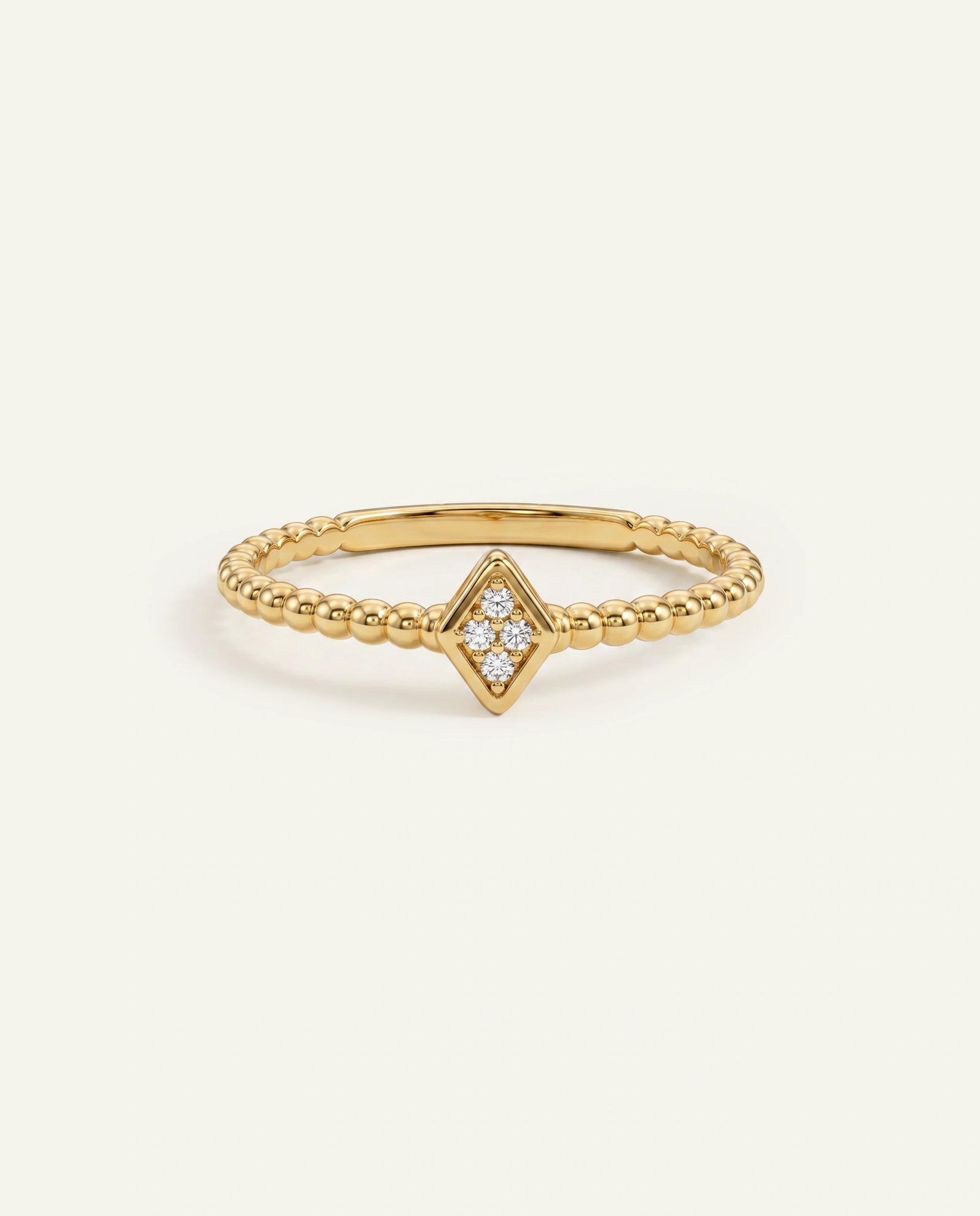 Eternal Vow Lab-grown Diamond Composite Beaded Promise Ring - 0.02 Ct. T.W.