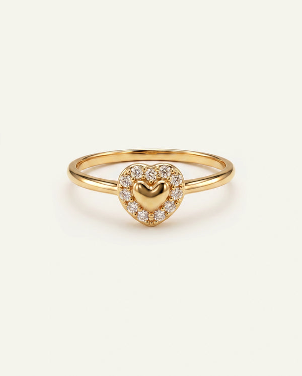 Eternal Vow Lab-grown Diamond Heart Promise Ring - 0.10 Ct. T.W.