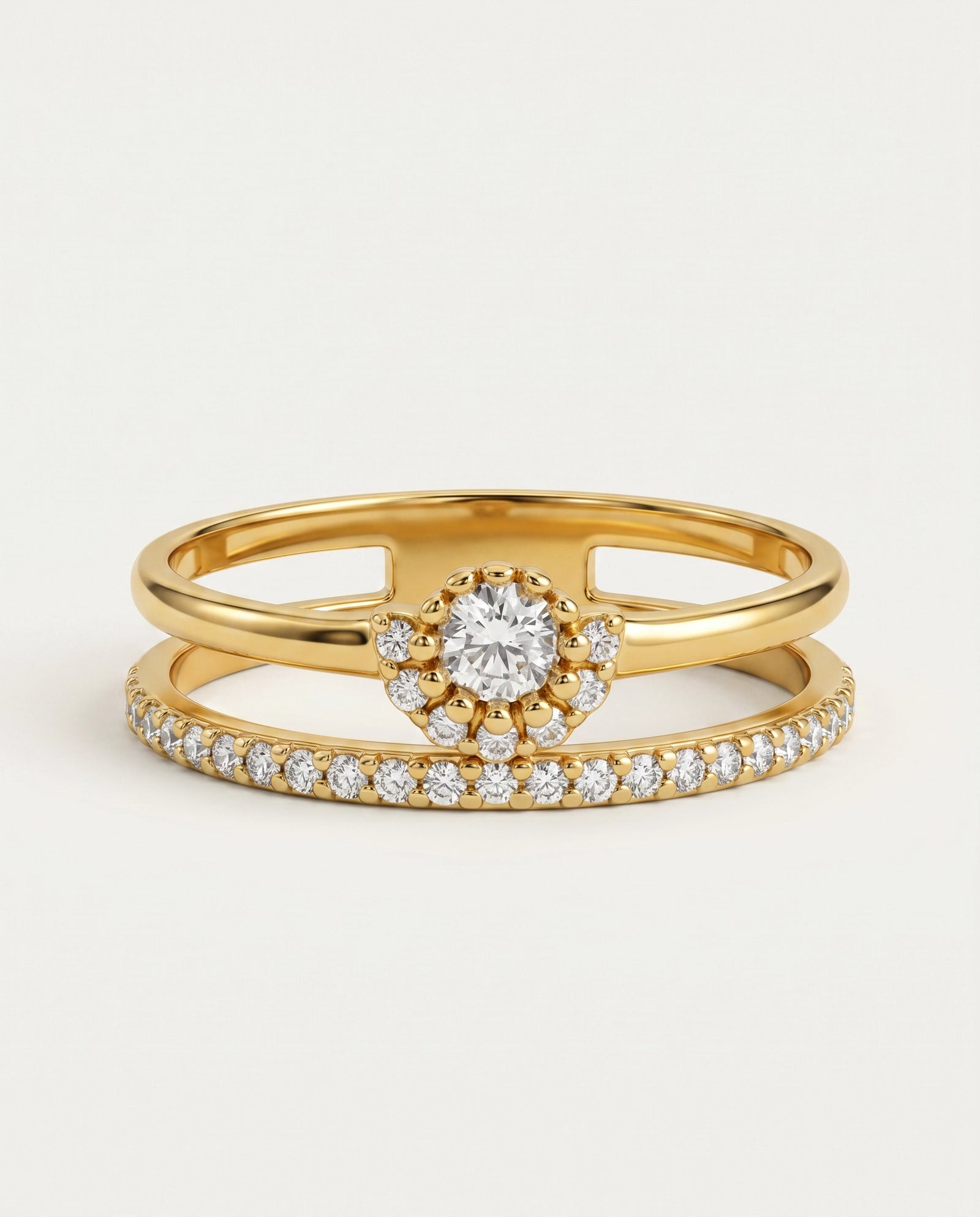 Eternal Vow Lab-grown Diamond Cluster Multi-Band Ring - 0.30 Ct. T.W.