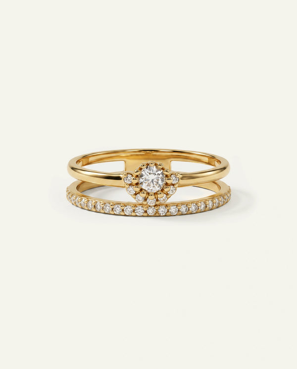 Eternal Vow Lab-grown Diamond Cluster Multi-Band Ring - 0.30 Ct. T.W.