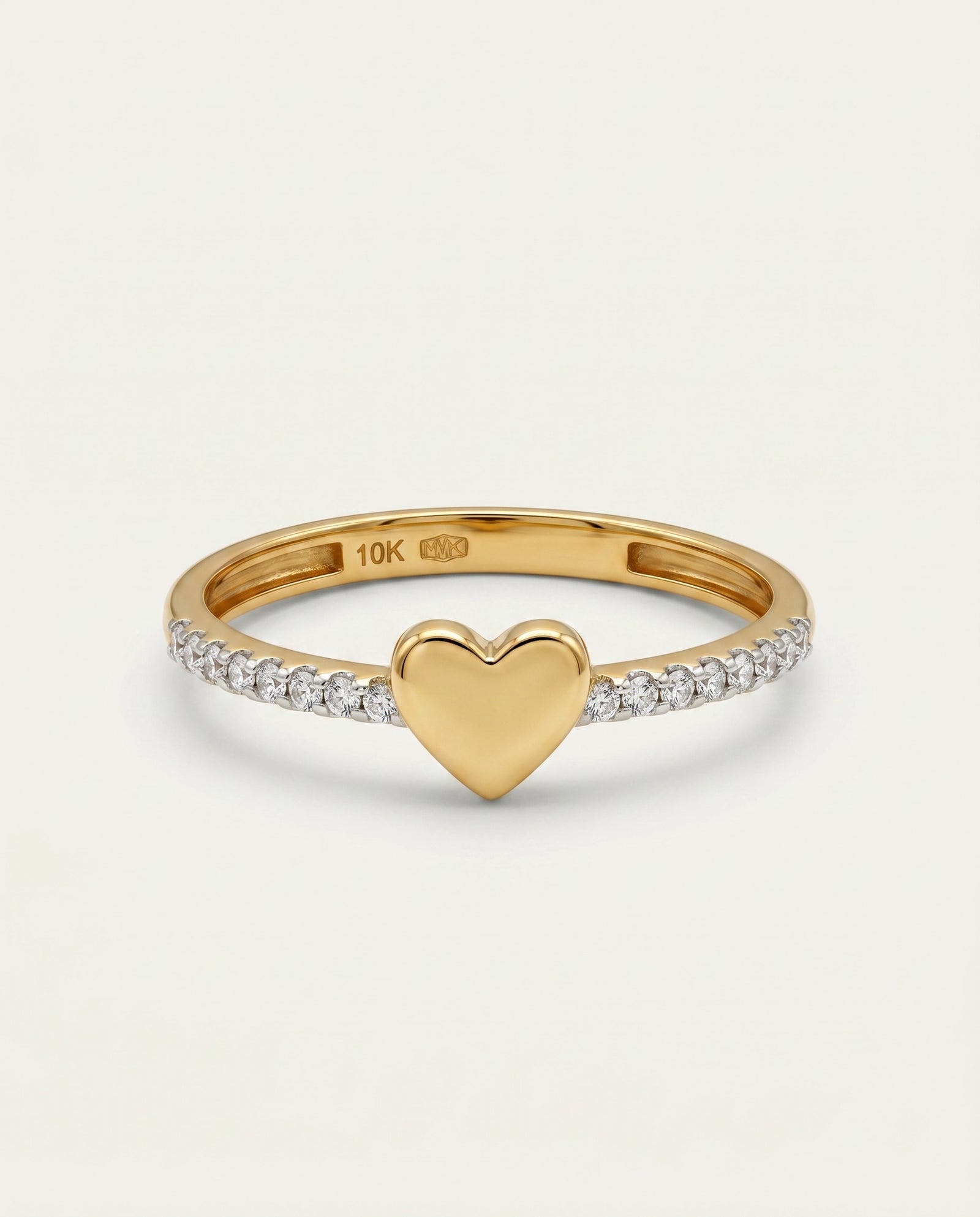 Eternal Vow Lab-grown Diamond Heart Promise Ring - 0.10 Ct. T.W.
