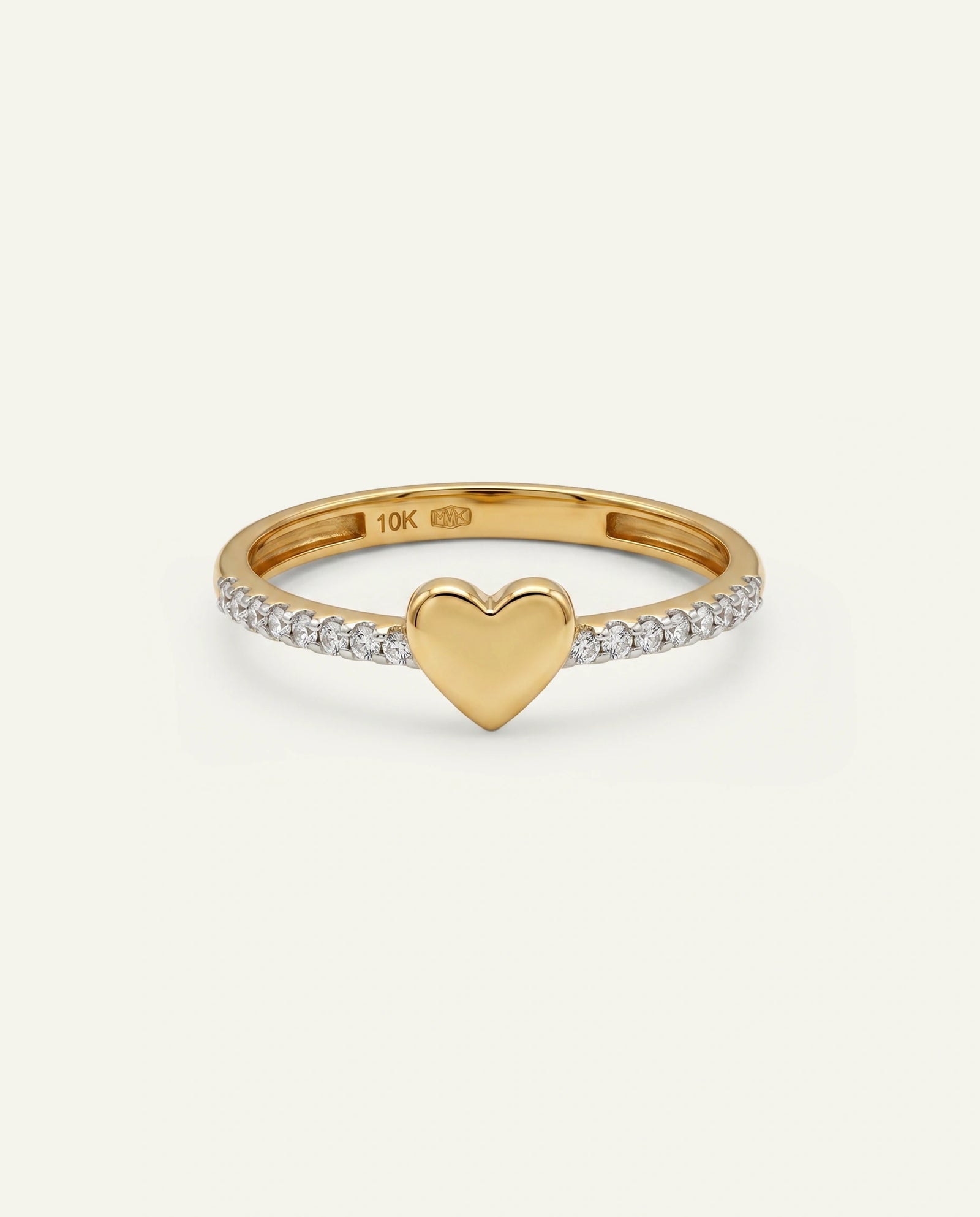 Eternal Vow Lab-grown Diamond Heart Promise Ring - 0.10 Ct. T.W.