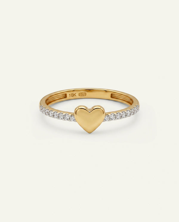 Eternal Vow Lab-grown Diamond Heart Promise Ring - 0.10 Ct. T.W.