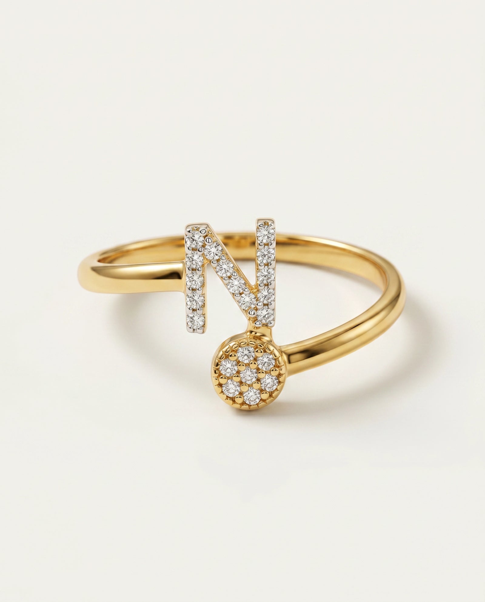 Eternal Vow Lab-grown Diamond Initial N Promis Ring - 0.11 Ct. T.W.