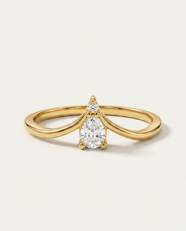 Eternal Vow Lab-grown Diamond Pear Promise Ring - 0.25 Ct. T.W.