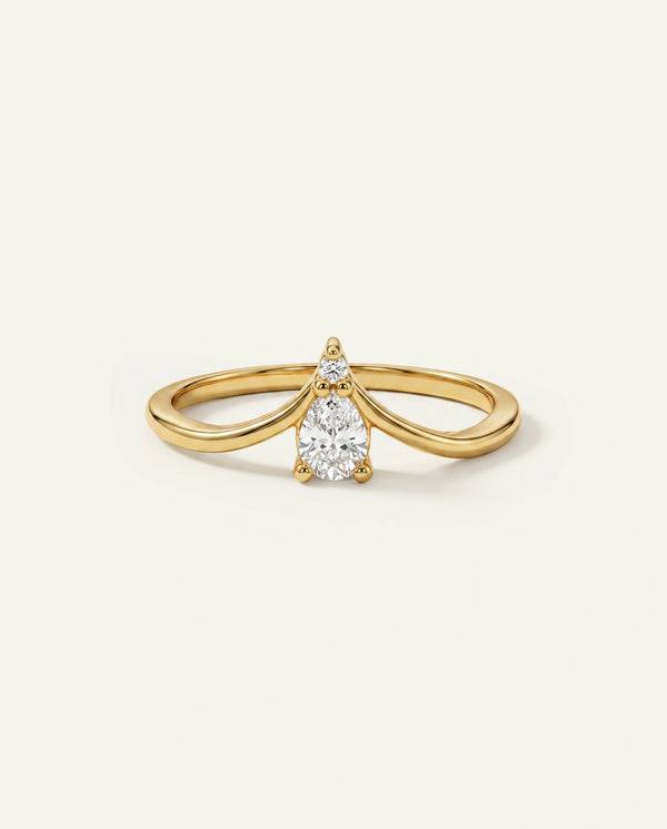 Eternal Vow Lab-grown Diamond Pear Promise Ring - 0.25 Ct. T.W.