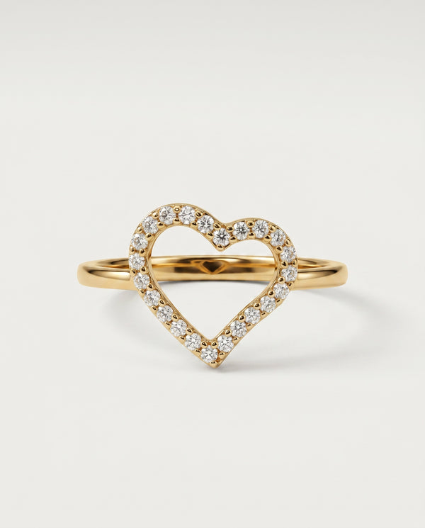Eternal Vow Lab-grown Diamond Heart Promise Ring - 0.15 Ct. T.W.