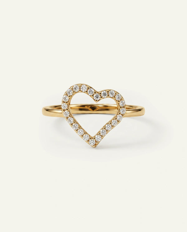 Eternal Vow Lab-grown Diamond Heart Promise Ring - 0.15 Ct. T.W.