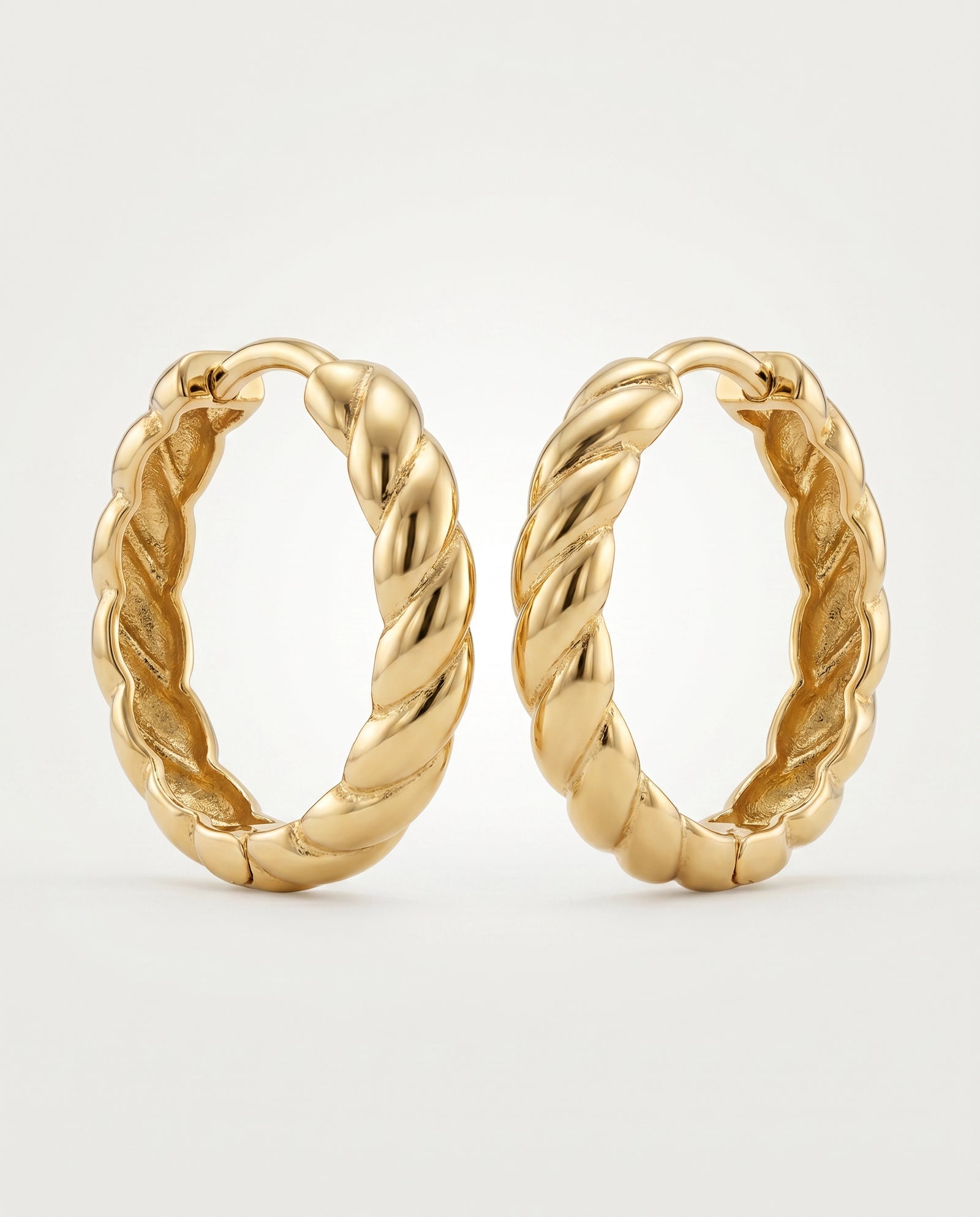 Oroventi Twisted Hoops