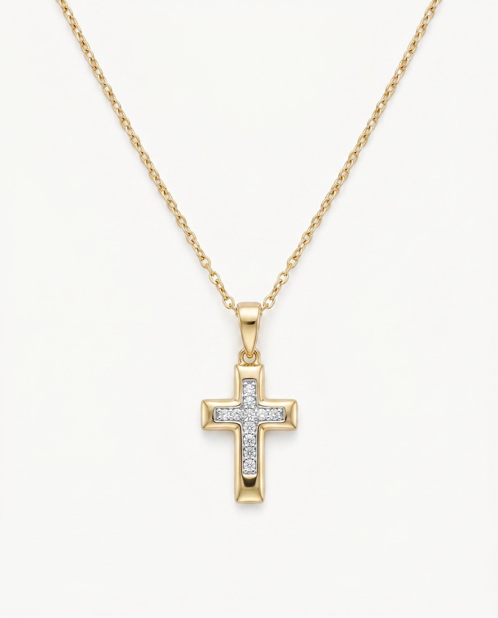 Bella by Ovani® Lab-grown Diamond Cross Pendant - 0.10 Ct. T.W.