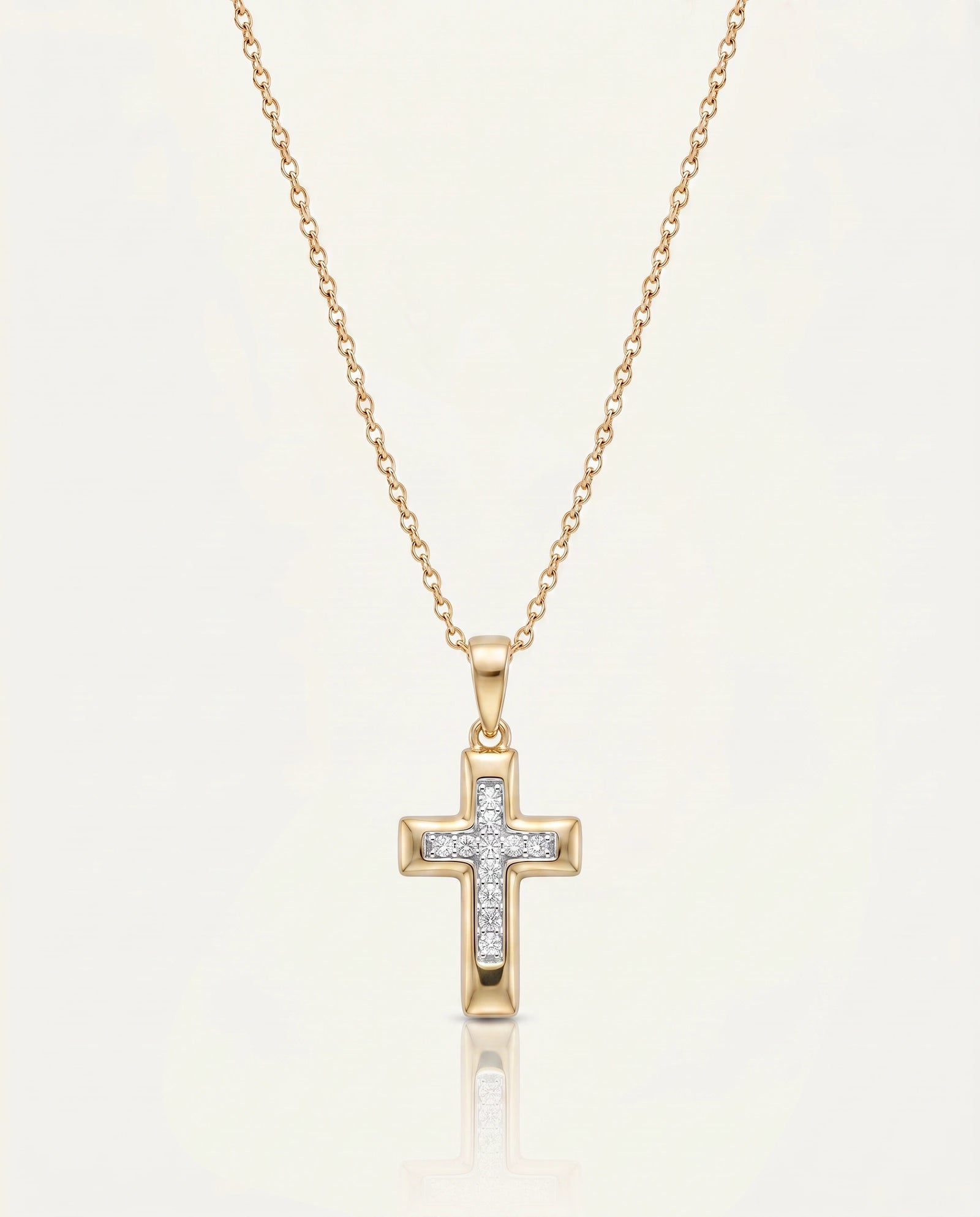 Bella by Ovani® Lab-grown Diamond Cross Pendant - 0.10 Ct. T.W.