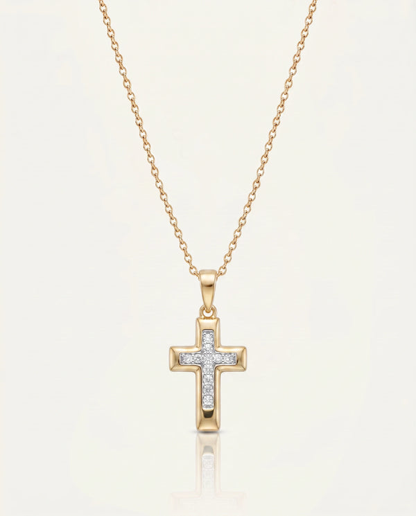 Bella by Ovani® Lab-grown Diamond Cross Pendant - 0.10 Ct. T.W.