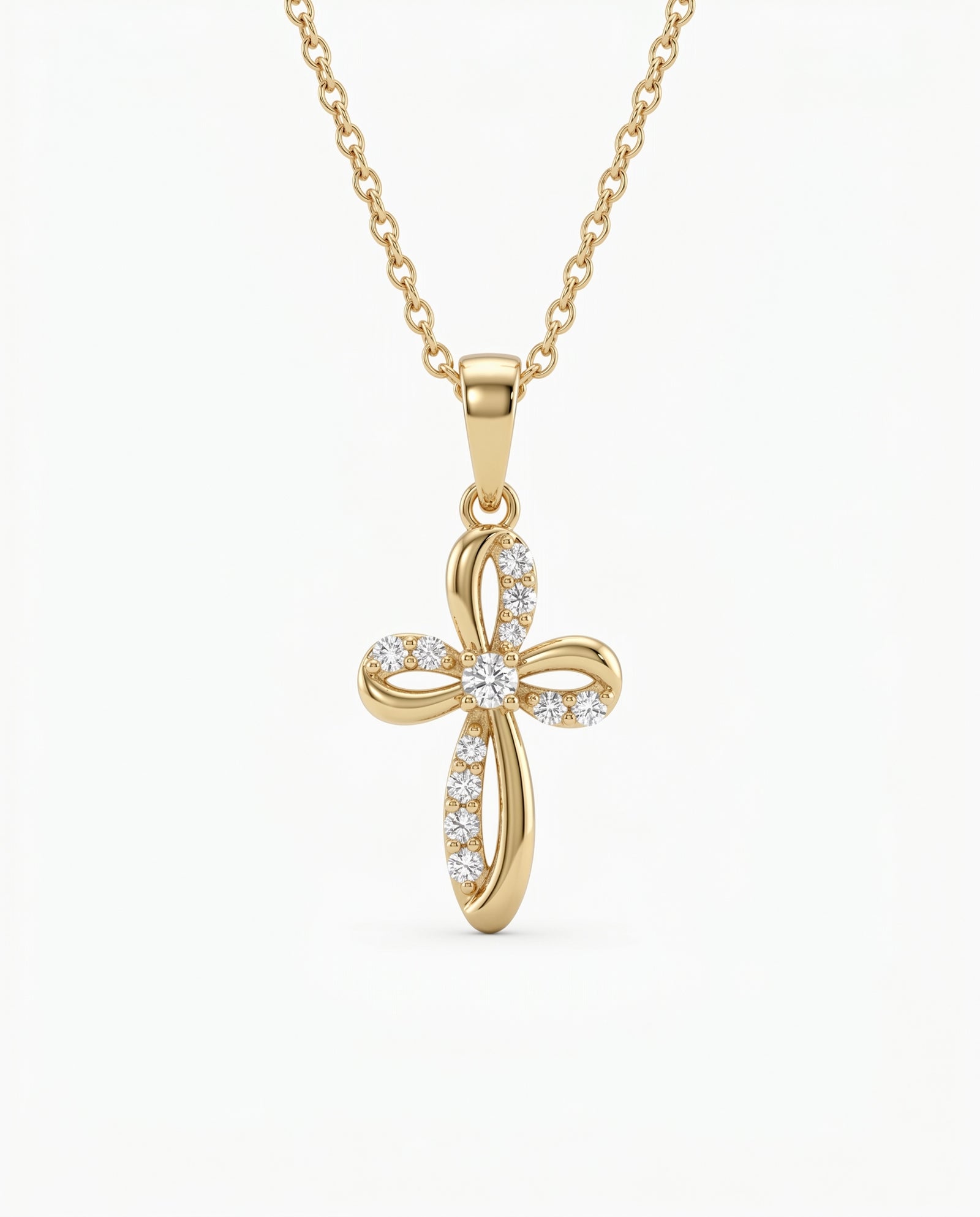 Bella by Ovani® Lab-grown Diamond Cross Pendant - 0.15 Ct. T.W.