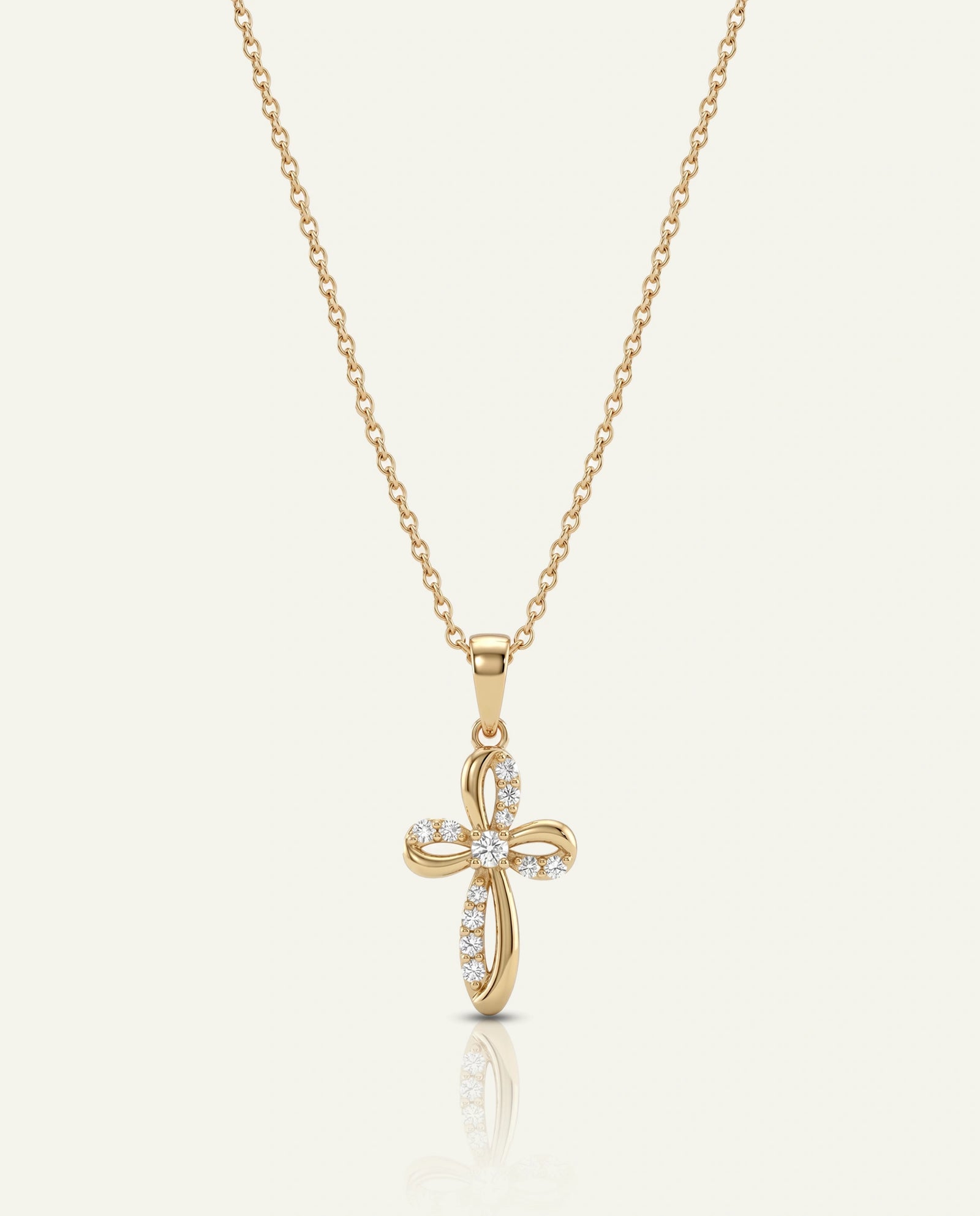 Bella by Ovani® Lab-grown Diamond Cross Pendant - 0.15 Ct. T.W.