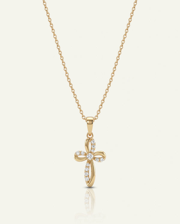 Bella by Ovani® Lab-grown Diamond Cross Pendant - 0.15 Ct. T.W.