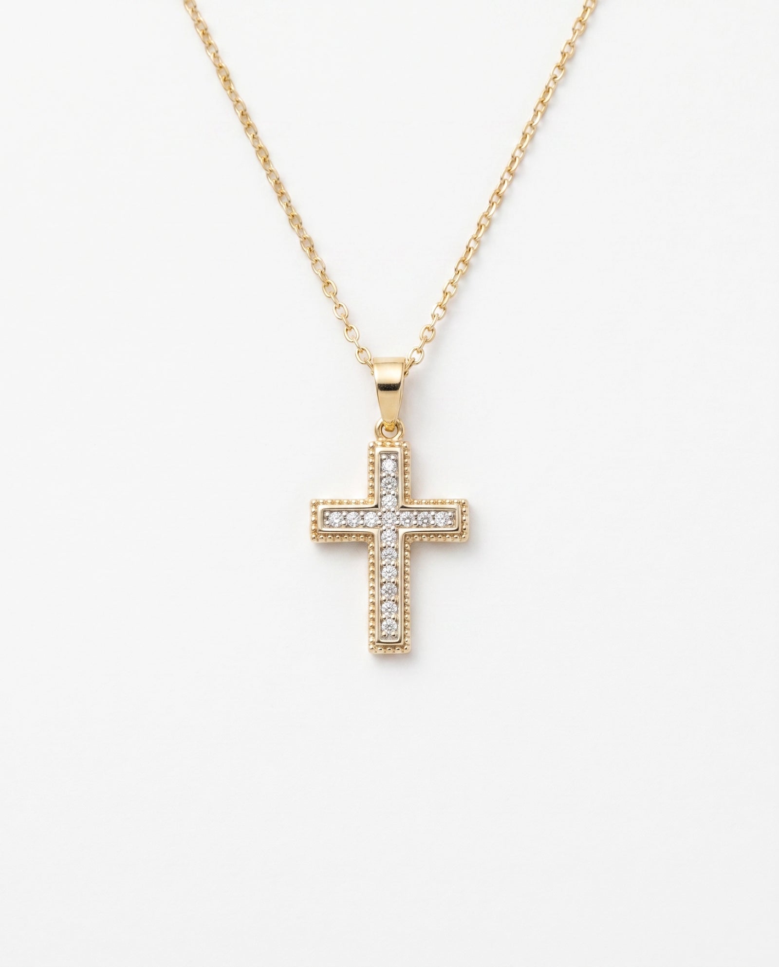 Bella by Ovani® Lab-grown Diamond Cross Pendant - 0.10 Ct. T.W.