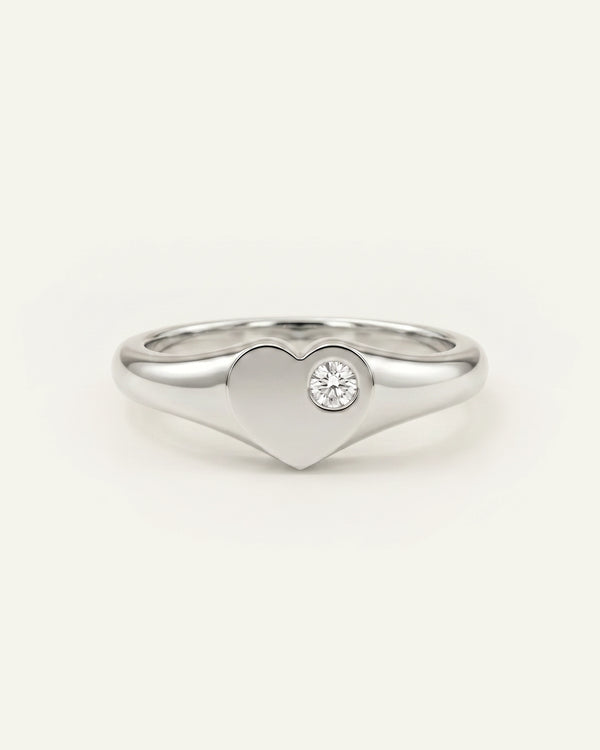 Love Spell® Lab-grown Diamond Heart Fashion Ring - 0.10 Ct. T.W.