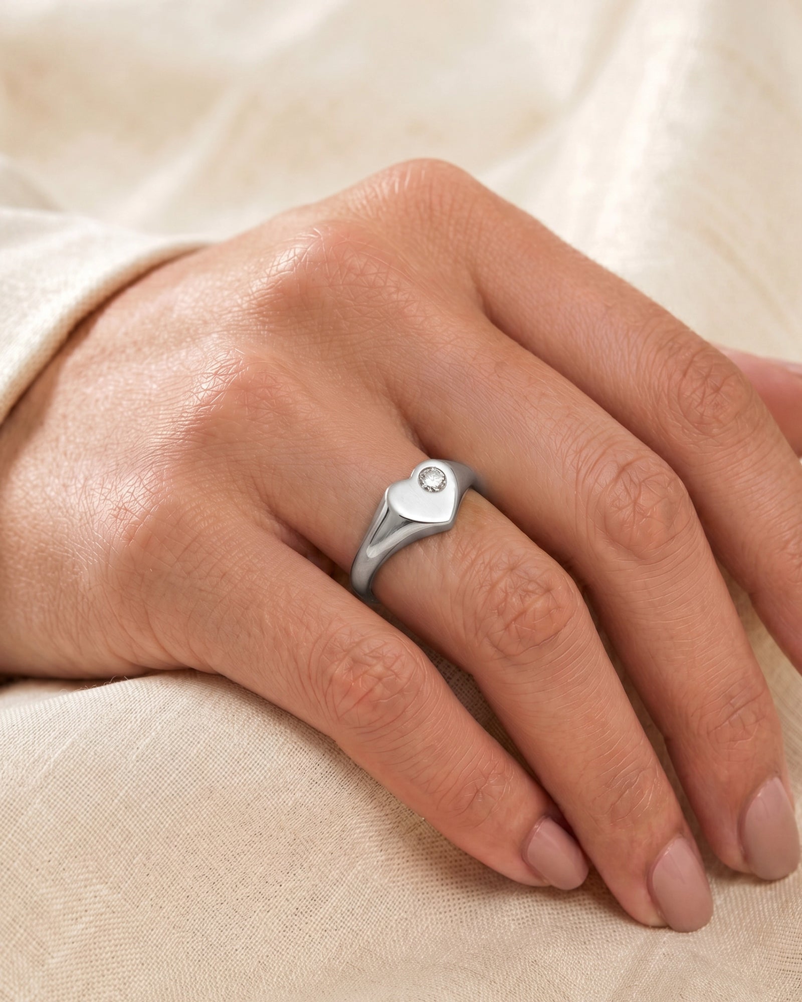 Love Spell® Lab-grown Diamond Heart Fashion Ring - 0.10 Ct. T.W.