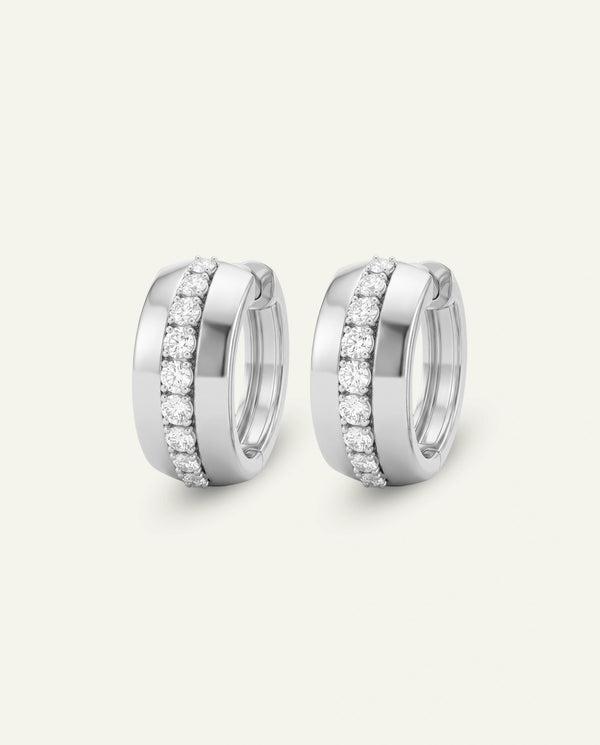 Love Spell® Lab-grown Diamond Wide Huggie Hoops
