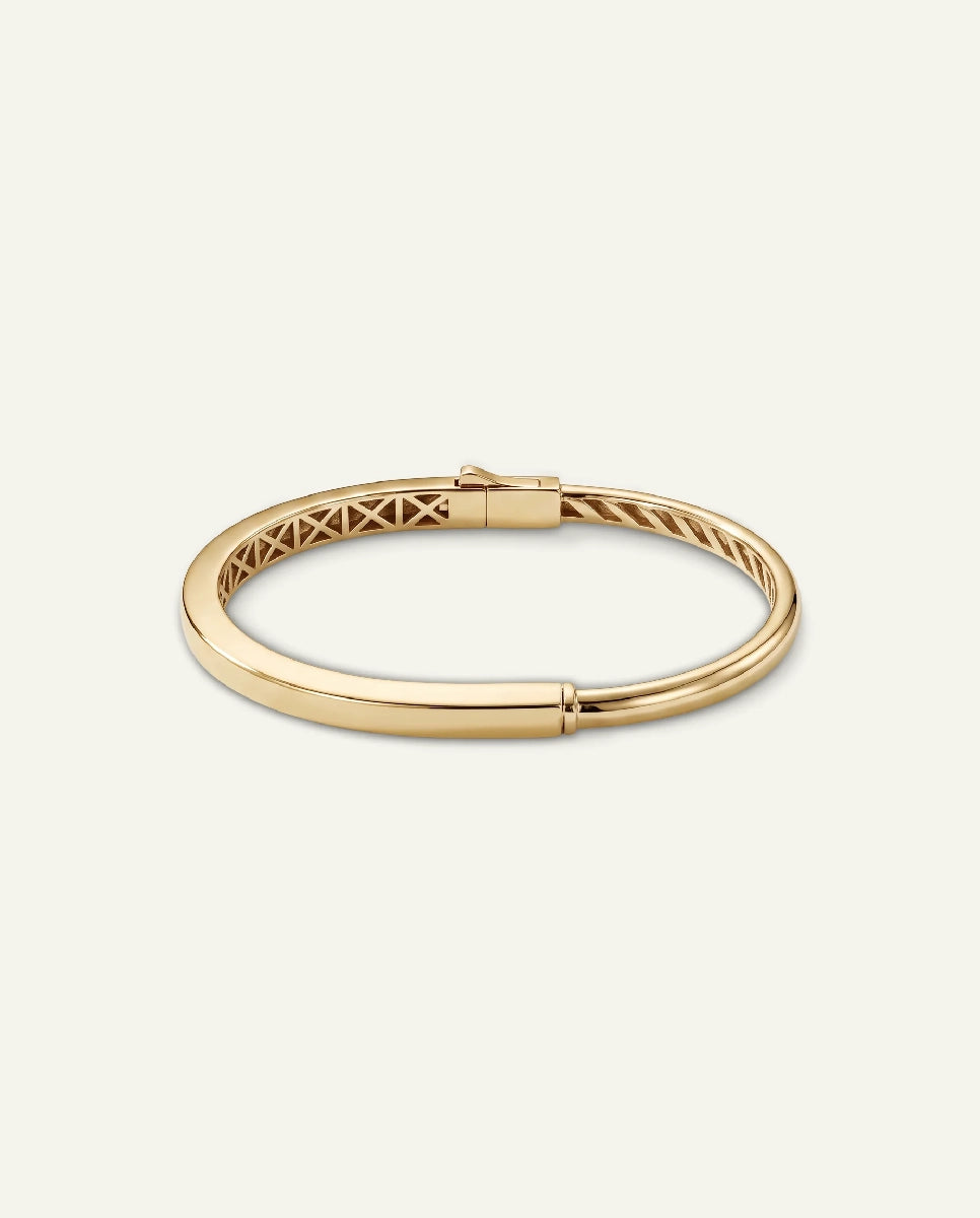 Oroventi Solid Hinged Bangle