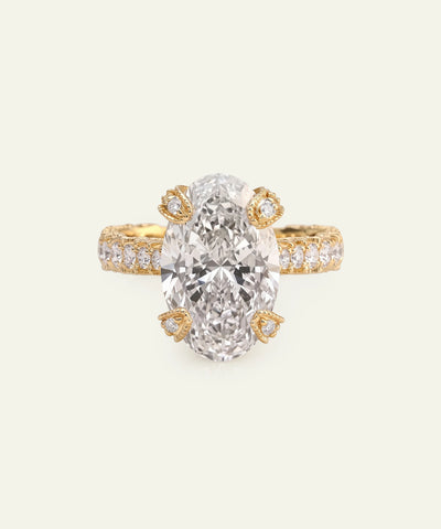 Ovani® Lab-grown Diamond Oval Engagement Ring