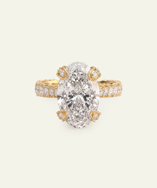 Ovani® Lab-grown Diamond Oval Engagement Ring