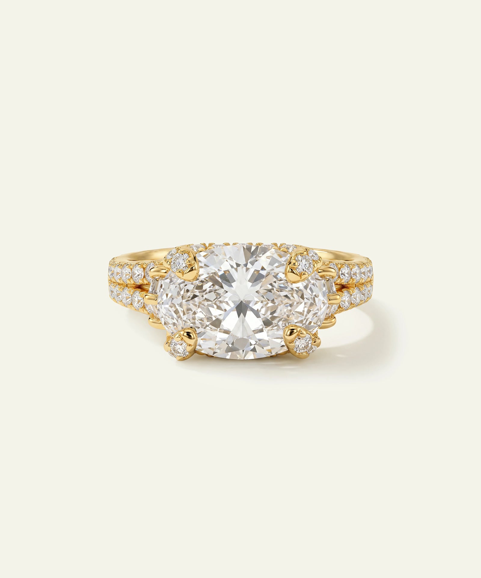Ovani® Lab-grown Diamond Oval Engagement Ring