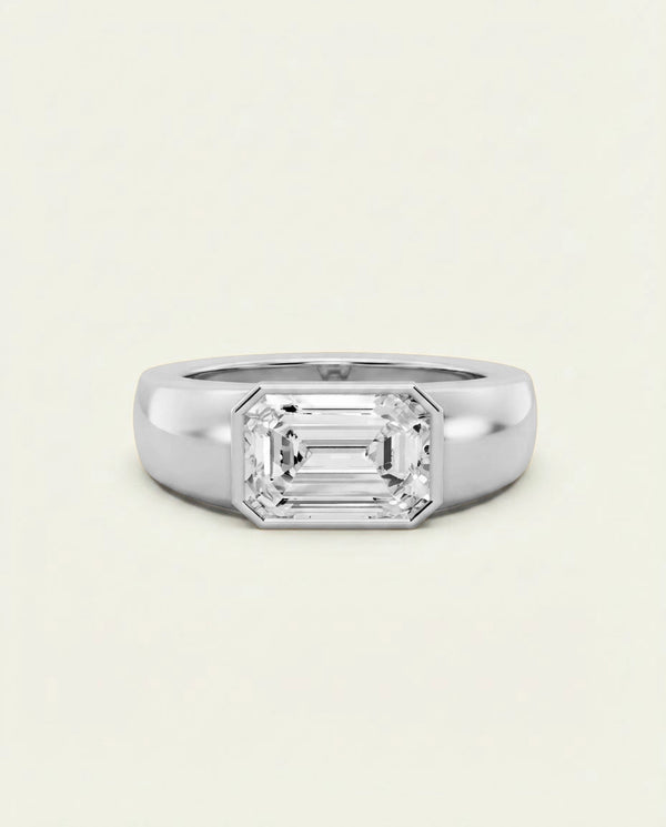 Ovani® Lab-grown Diamond Emerald Men's Ring