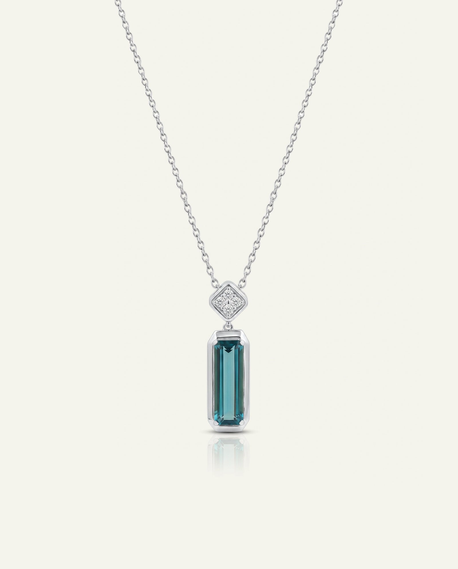 Love Spell® Blue Topaz & Lab-grown Diamond Drop Pendant