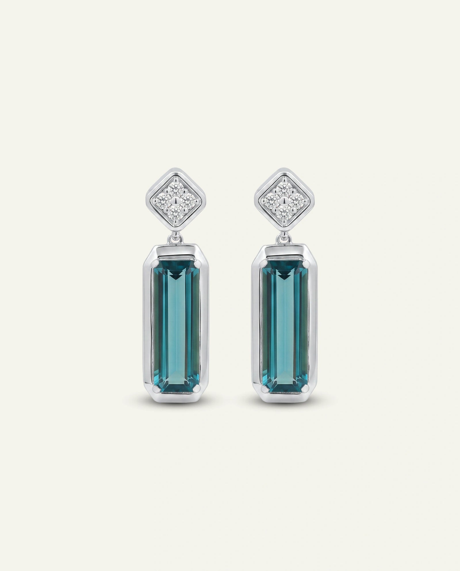 Love Spell® Blue Topaz & Lab-grown Diamond Drop Earrings