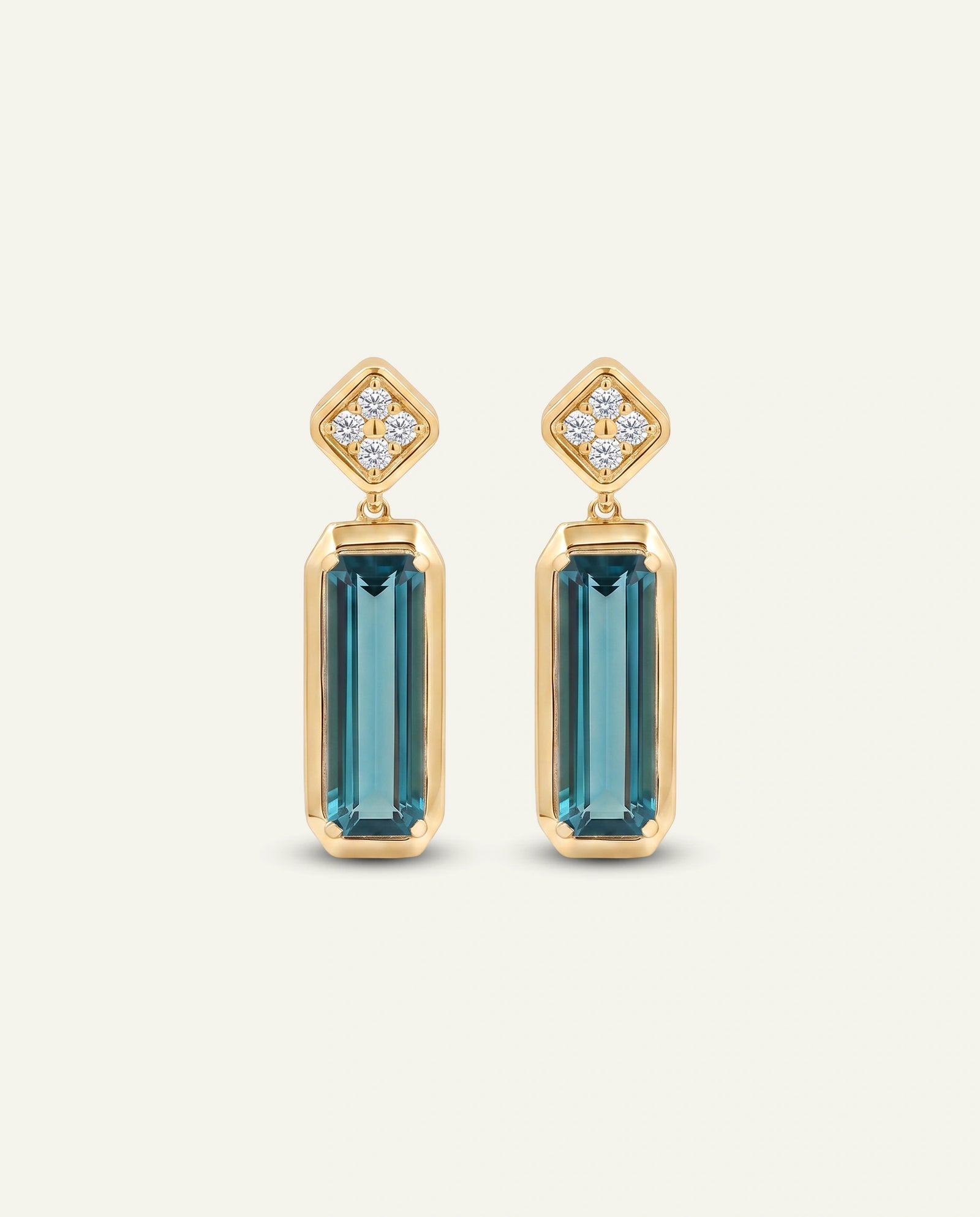 Love Spell® Blue Topaz & Lab-grown Diamond Drop Earrings