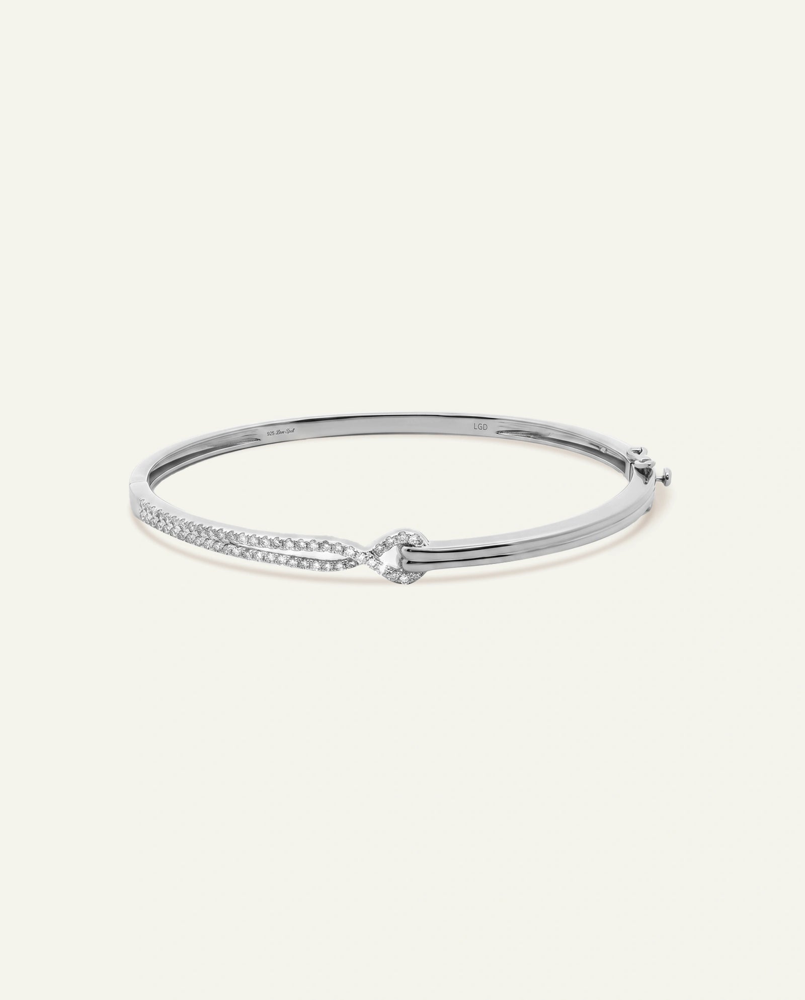 Love Spell® Lab-grown Diamond Interlocking Knot Bangle