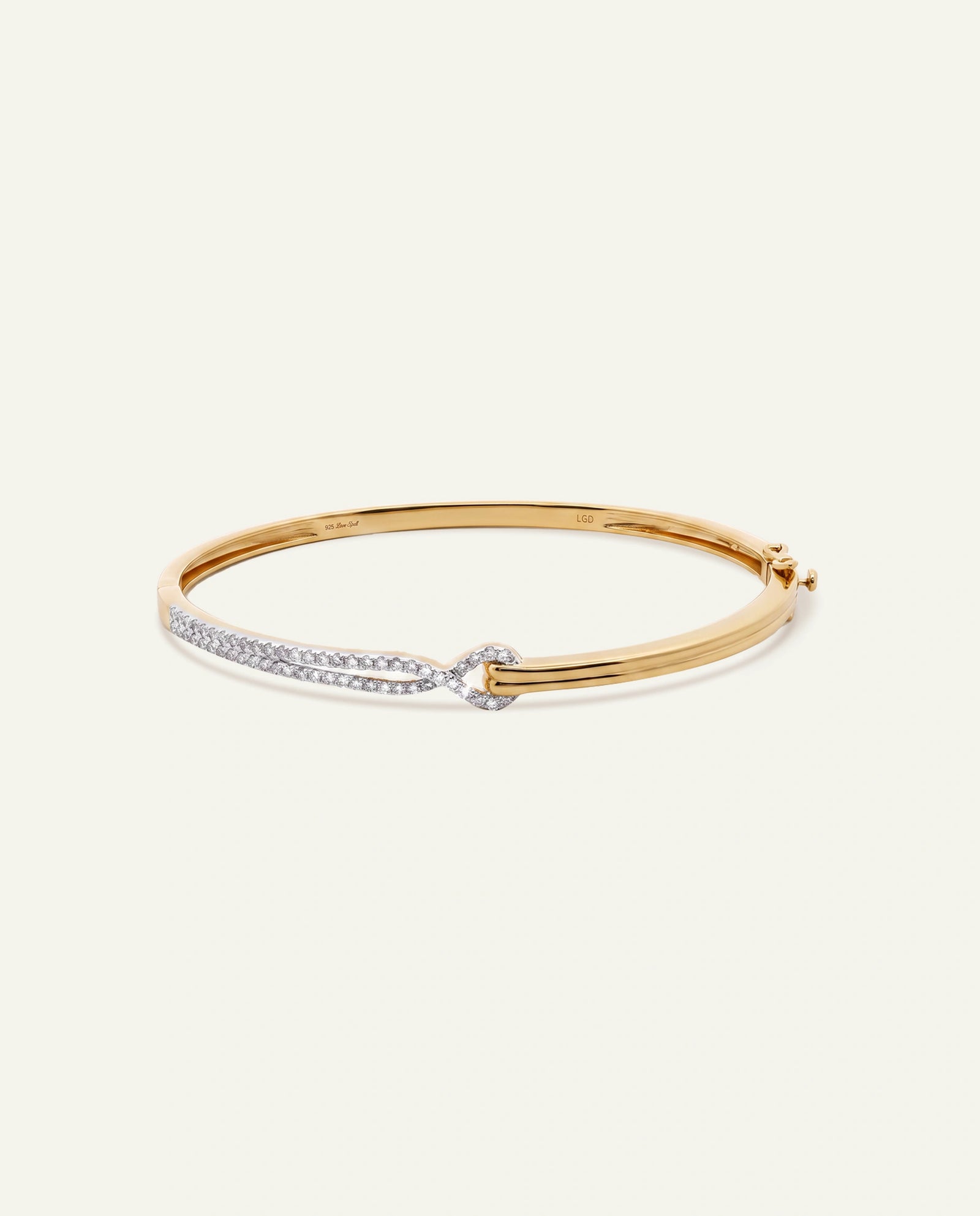 Love Spell® Lab-grown Diamond Interlocking Knot Bangle